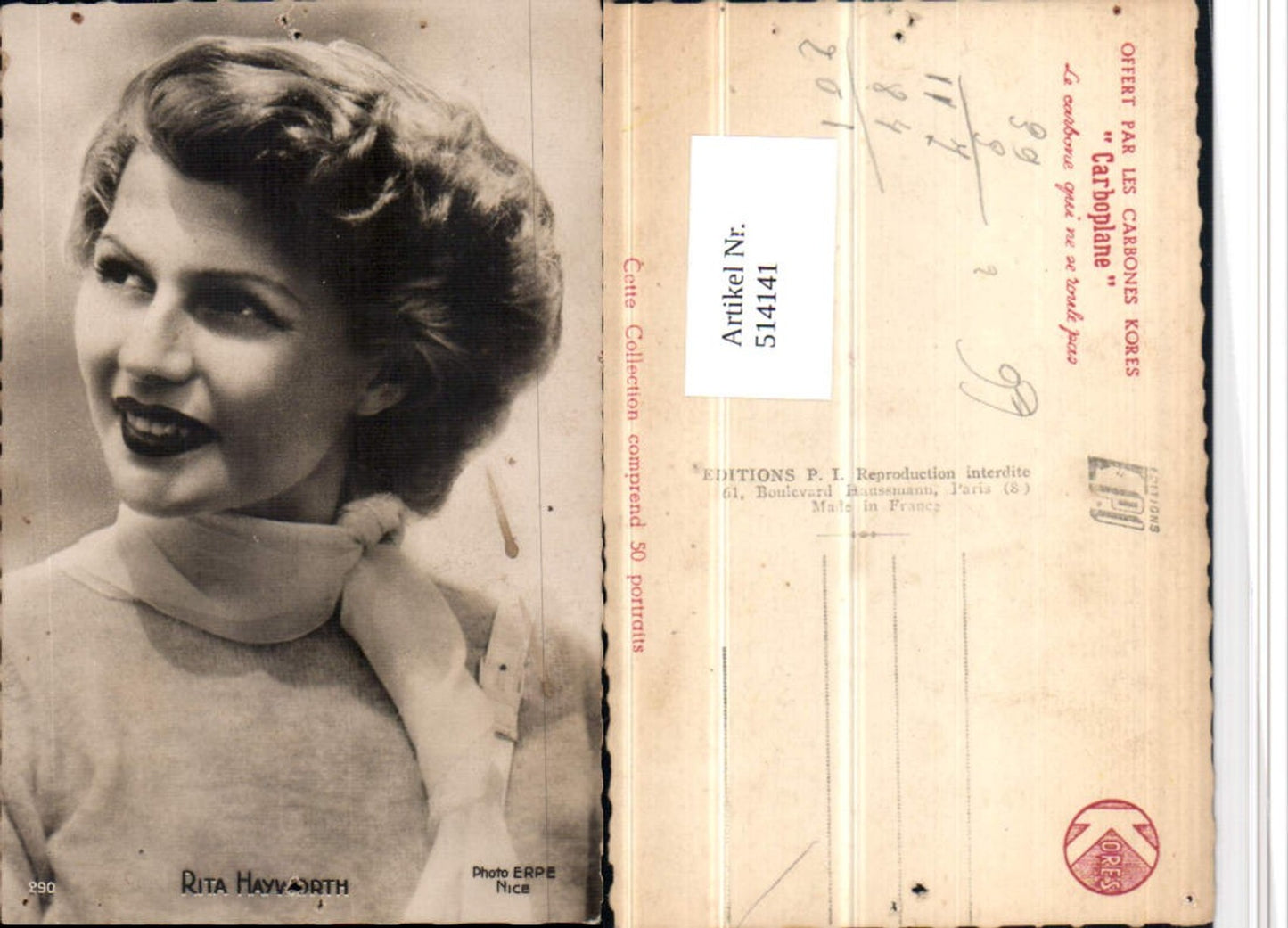 514141,Schauspielerin Rita Hayworth Portrait