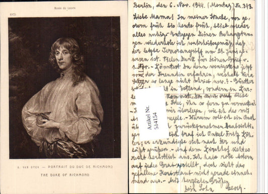 514154,Künstler AK A. Van Dyck Portrait du Duc de Richmond Adel
