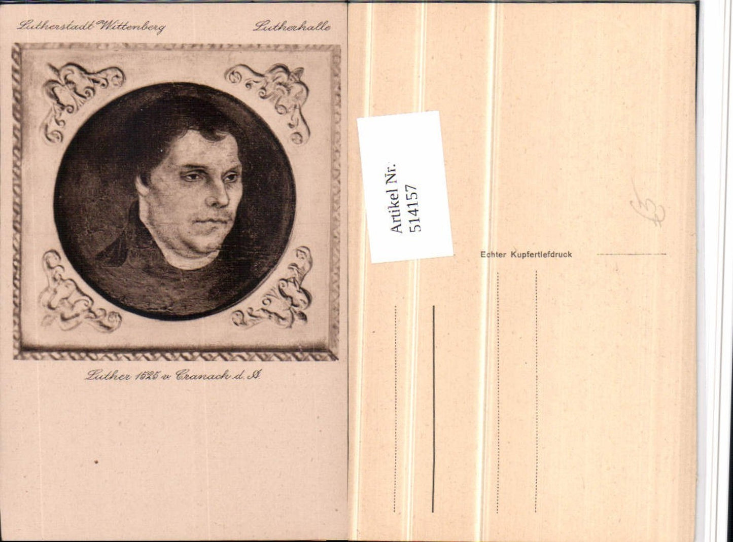 514157,Künstler AK Lucas Cranach Theologe Luther 1525 Portrait
