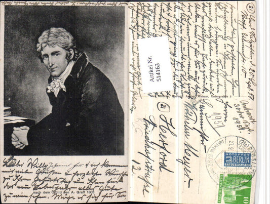 514163,Künstler AK A. Graff Schriftsteller Johannes Daniel Falk Portrait