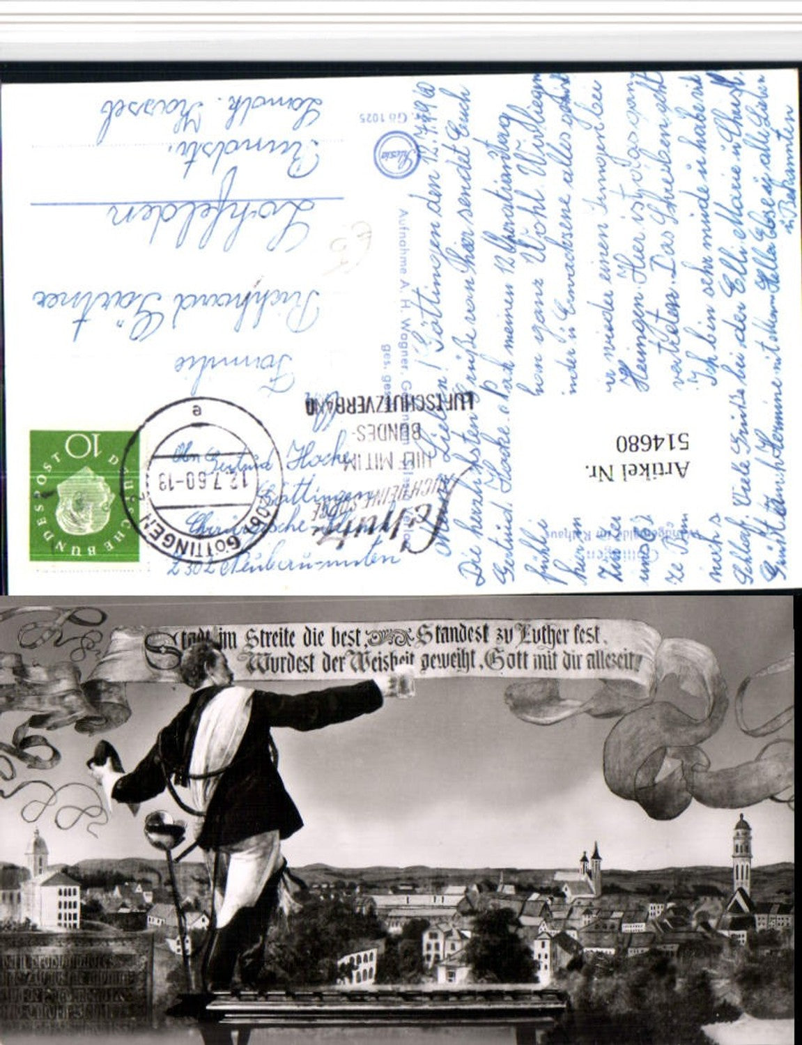 514680,Göttingen Wandgemälde im Rathaus Stadt Teilansicht