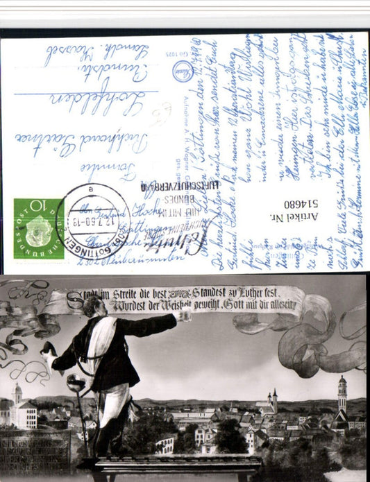 514680,Göttingen Wandgemälde im Rathaus Stadt Teilansicht