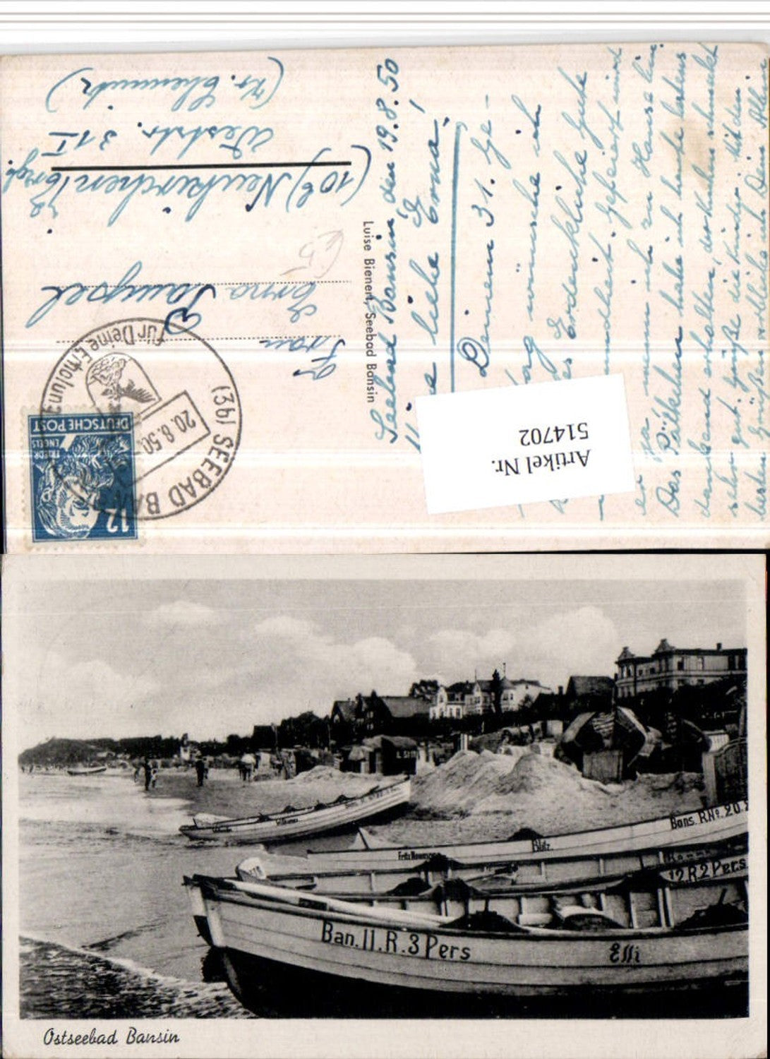 514702,Ostseebad Bansin Strand Boote