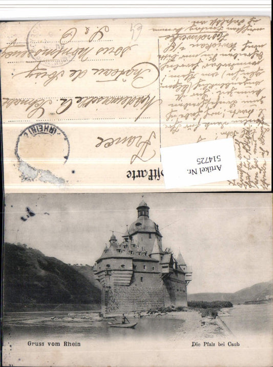 514725,Gruß vom Rhein Pfalz Burg b. Kaub