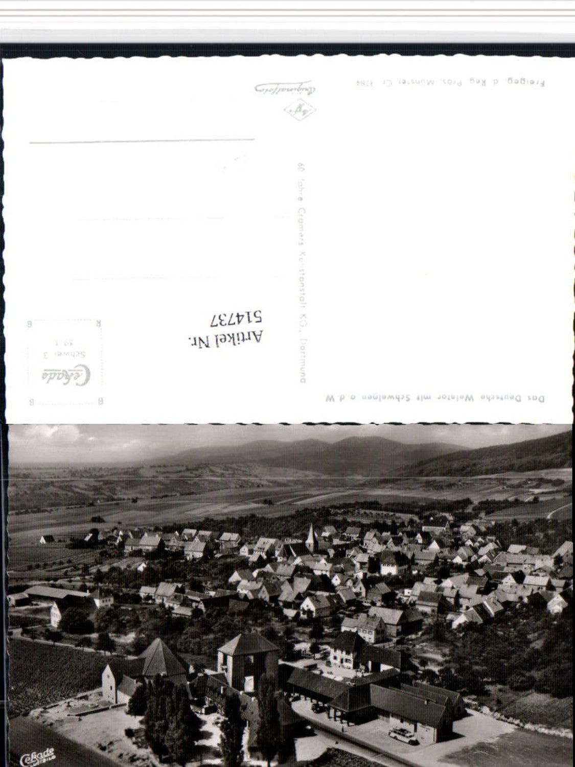 514737,Schweigen an d. Weinstraße Totale Fliegeraufnahme