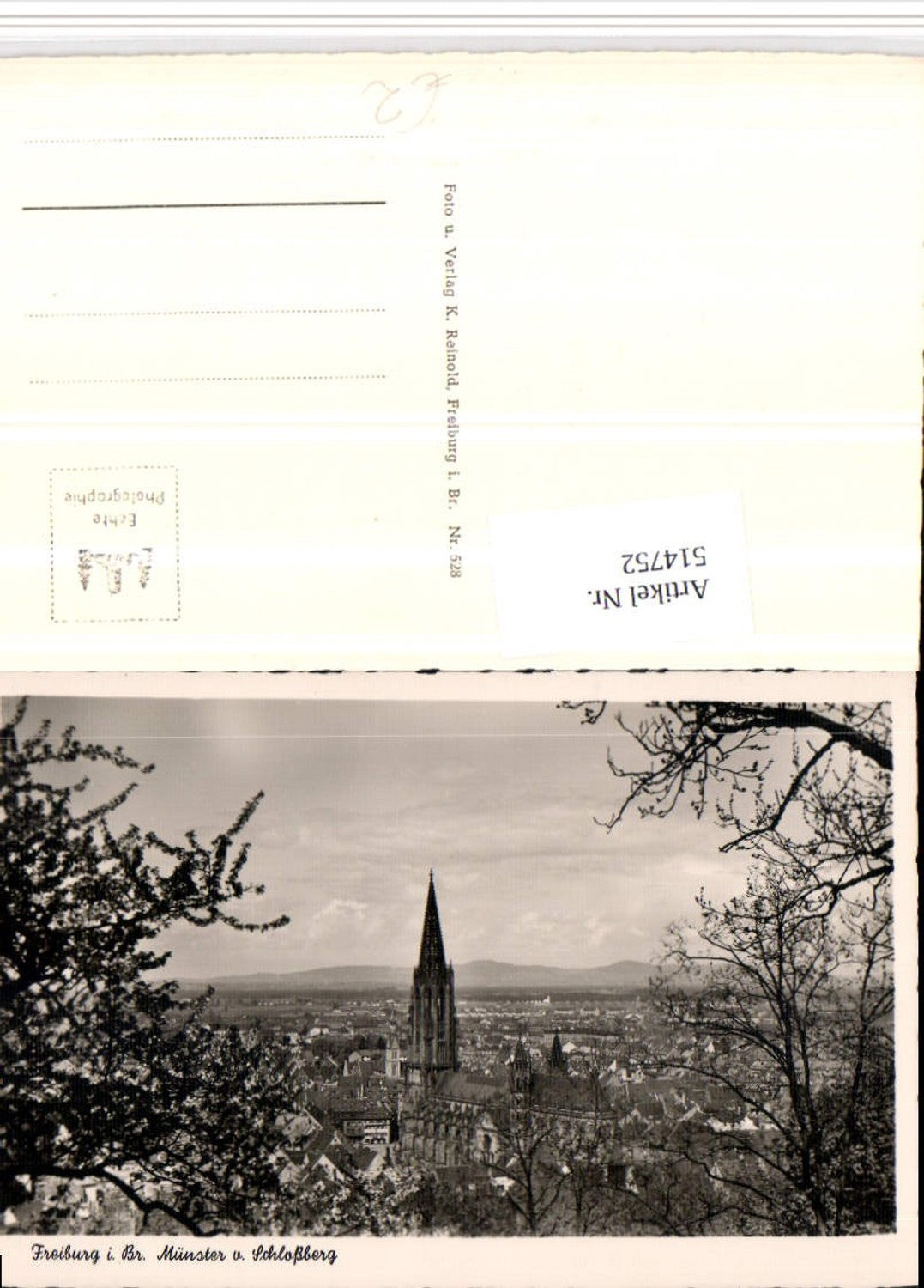 514752,Freiburg im Breisgau Teilansicht Münster Kirche vom Schlossberg