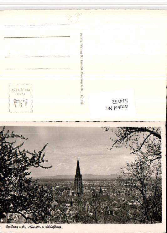 514752, Freiburg im Breisgau, partial view of the Münster Church from the Schlossberg