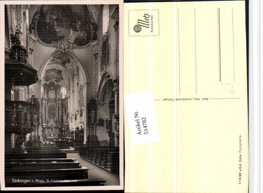 514782, Säckingen am Rhein St. Fridolin-Münster Church Interior view