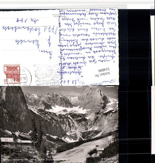 514806,Höllentalangerhütte b. Grainau geg. Zugspitze Bergkulisse pub H. Huber 617