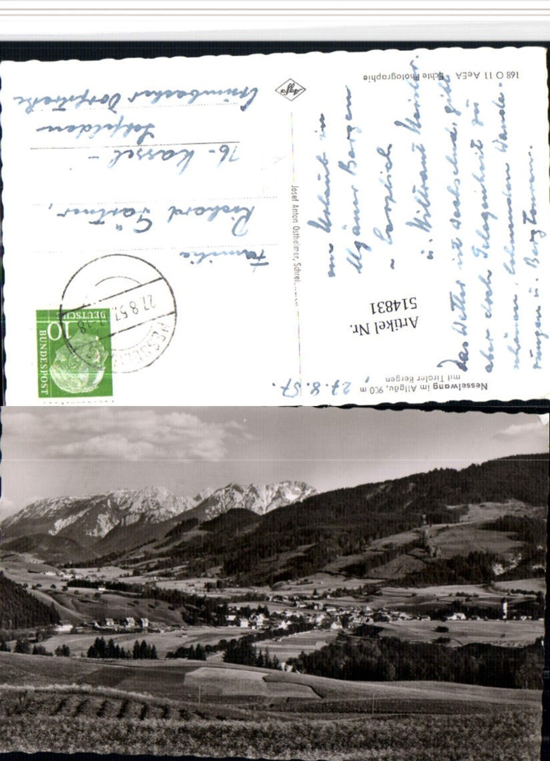 514831,Nesselwang im Allgäu Totale m. Tiroler Bergen Bergkulisse
