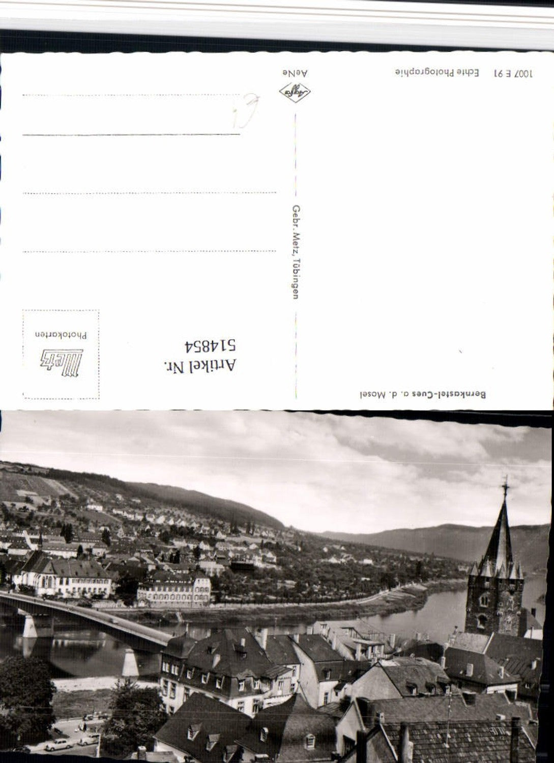 514854,Bernkastel-Kues an d. Mosel Teilansicht Brücke