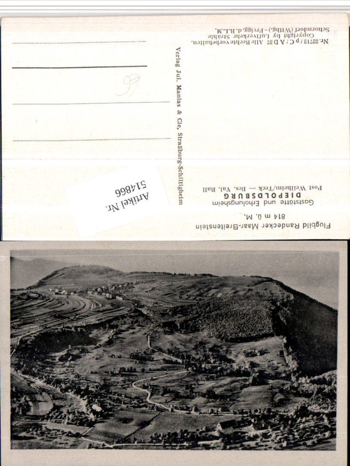 514866,Randecker Maar b. Bissingen an der Teck Fliegeraufnahme