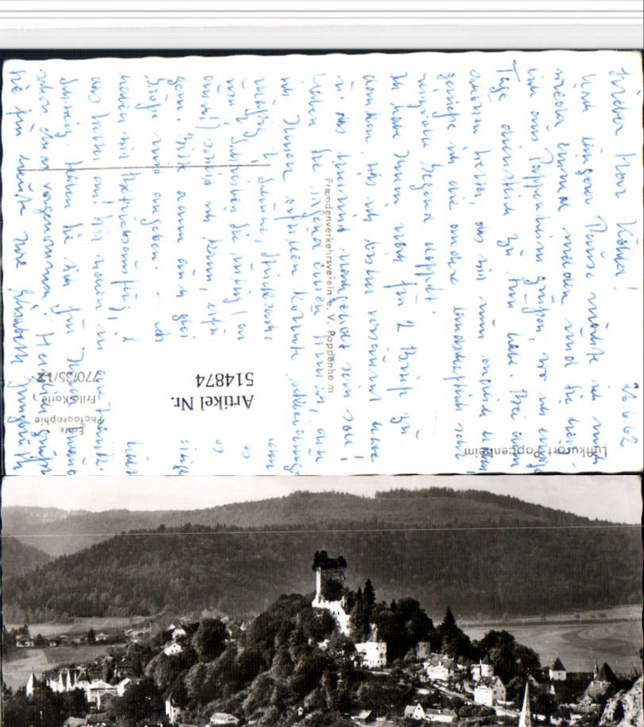 514874,Pappenheim Totale m. Burg Ruine