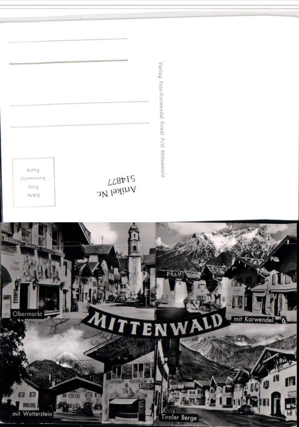 514877,Mittenwald Obermarkt Ansichten Mehrbildkarte