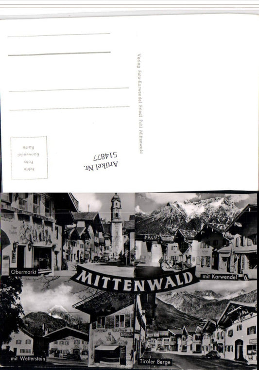 514877,Mittenwald Obermarkt Ansichten Mehrbildkarte