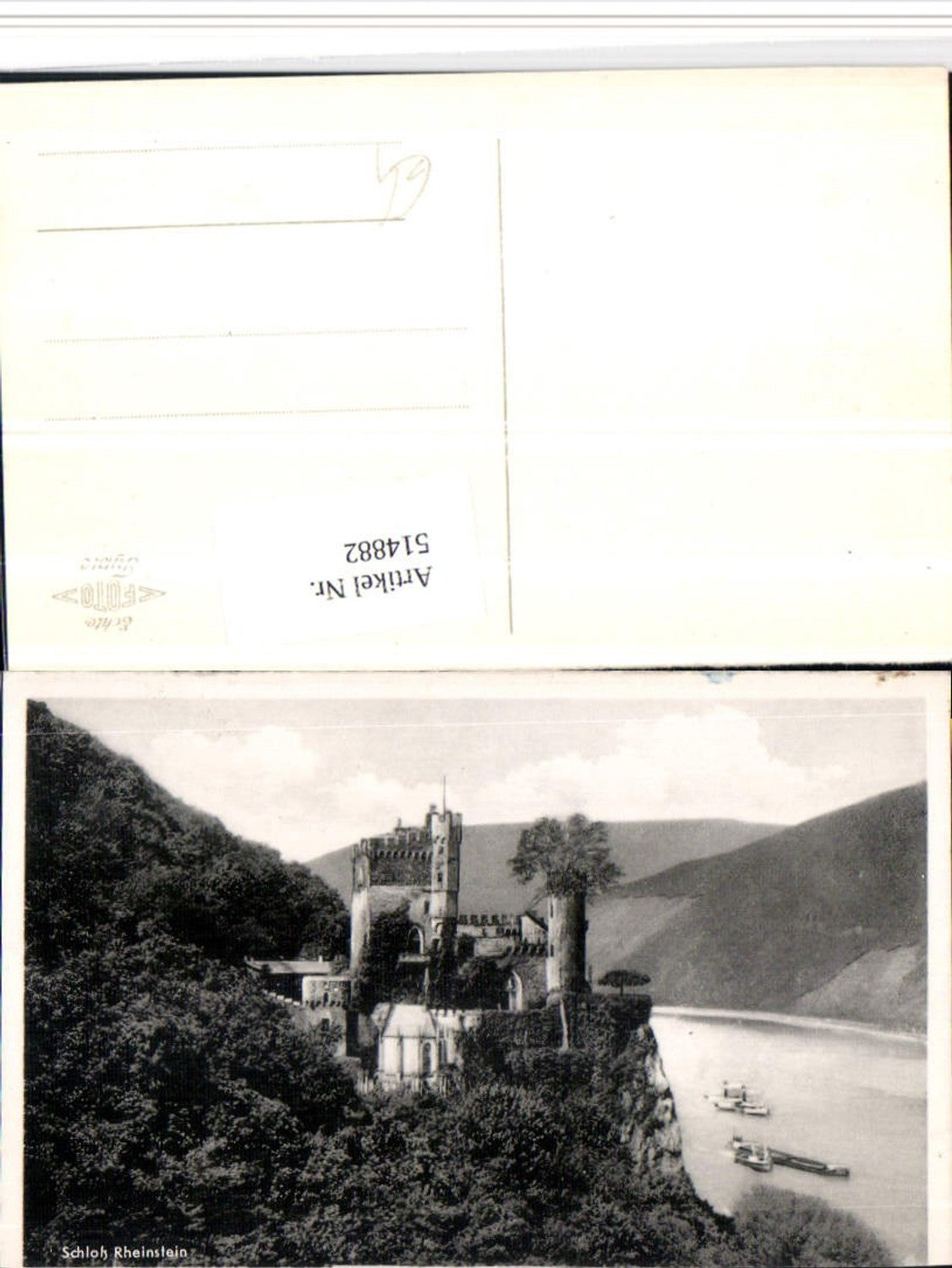 514882,Schloss Burg Rheinstein b. Trechtingshausen Dampfer