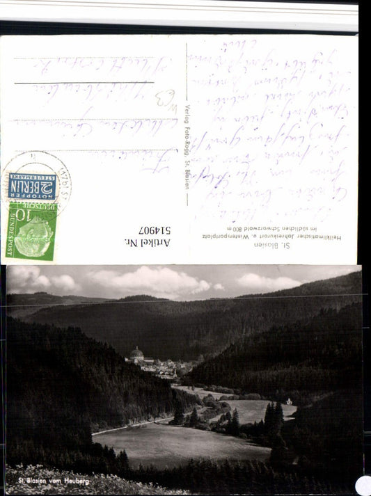 514907, St. Blasien in the Black Forest, partial view from the Heuberg