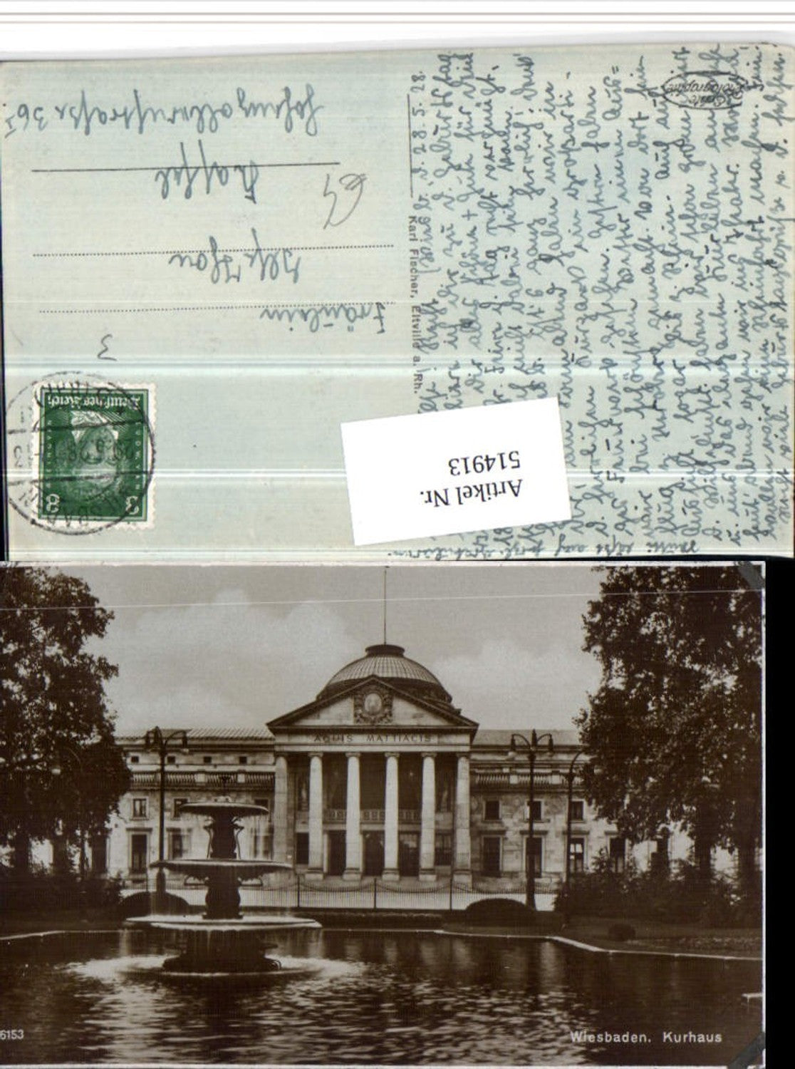 514913,Wiesbaden Kurhaus Brunnen