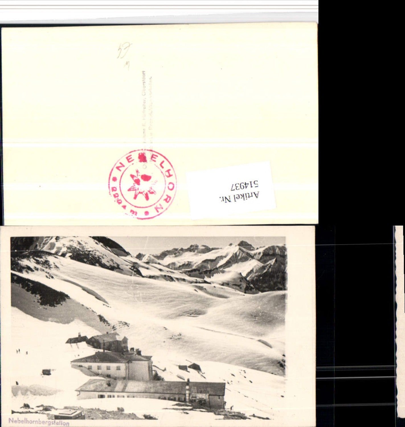 514937,Nebelhornbergstation b. Oberstdorf Bergkulisse Winterbild