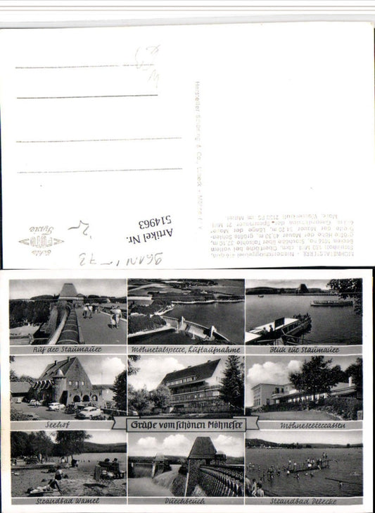514963,Möhnesee Talsperre Seehof Strandbad Mehrbildkarte