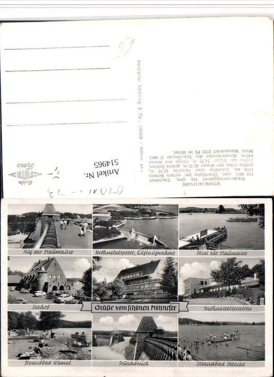 514965,Möhnesee Talsperre Seehof Strandbad Mehrbildkarte