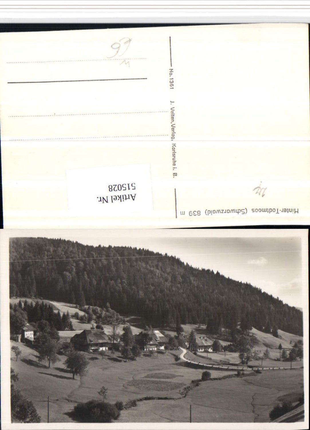 515028,Hinter-Todtmoos im Schwarzwald Teilansicht