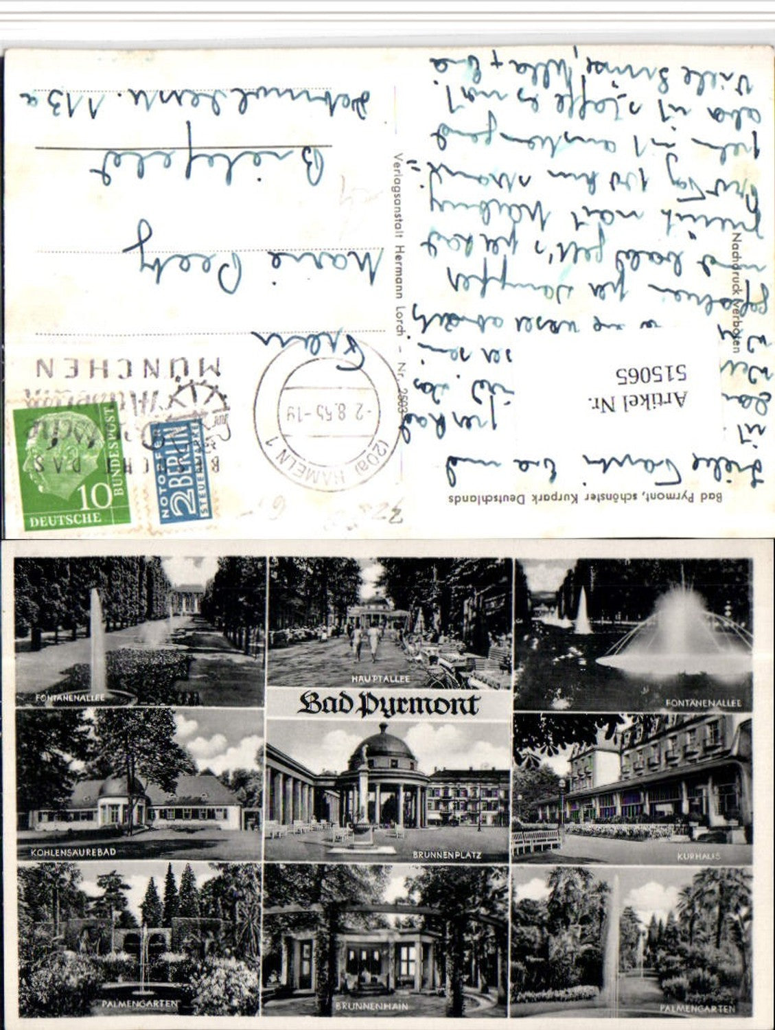 515065,Bad Pyrmont Kurpark Kurhaus Palmengarten Mehrbildkarte