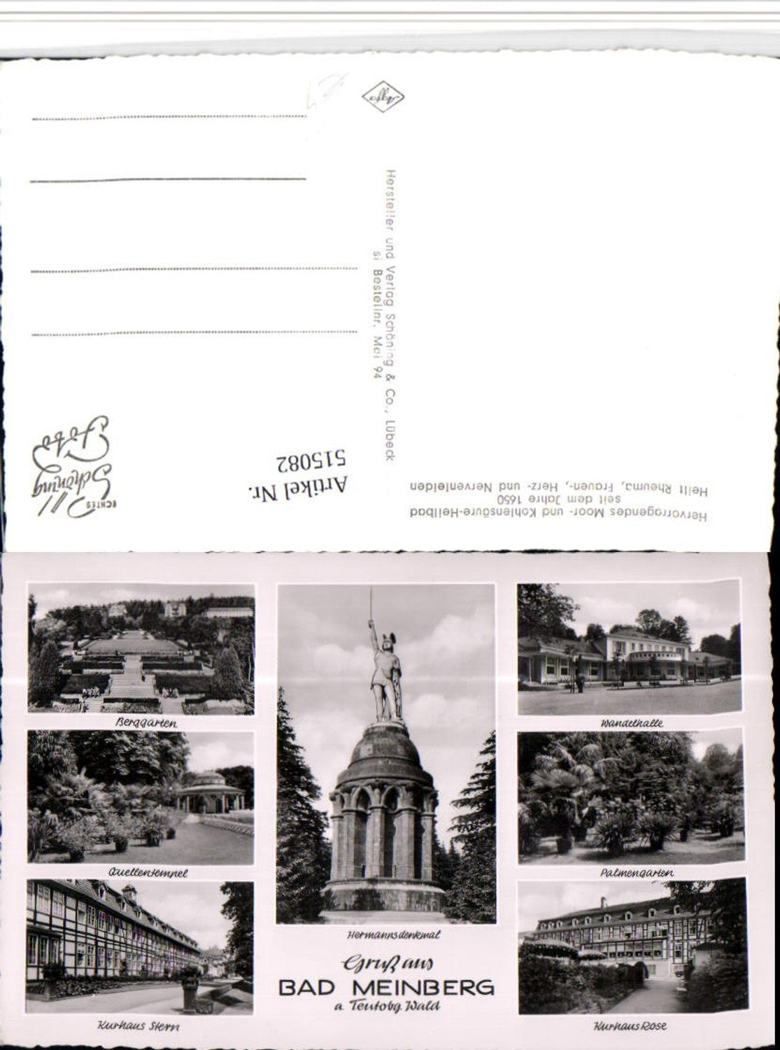 515082,Bad Meinberg am Teutoburger Wald Kurhaus Hermanns-Denkmal Mehrbildkarte