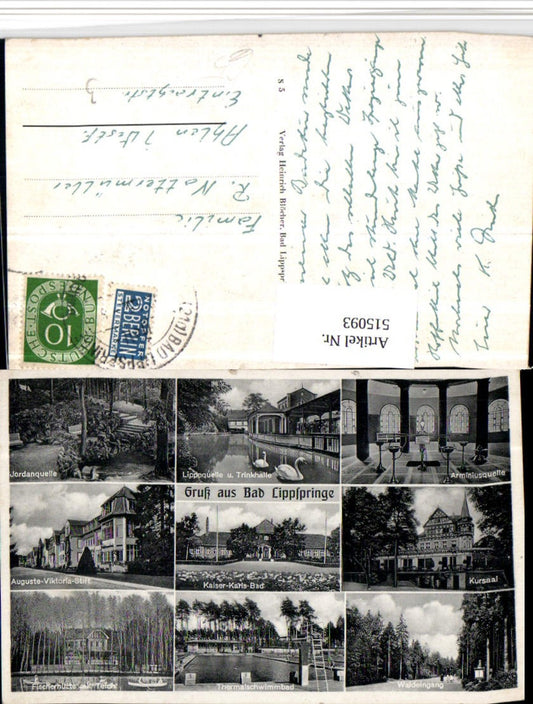 515093,Bad Lippspringe Kurhaus Schwimmbad Quellen Mehrbildkarte