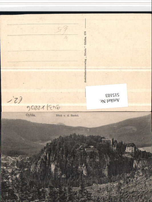 515103,Oybin Teilansicht Blick von d. Bastei