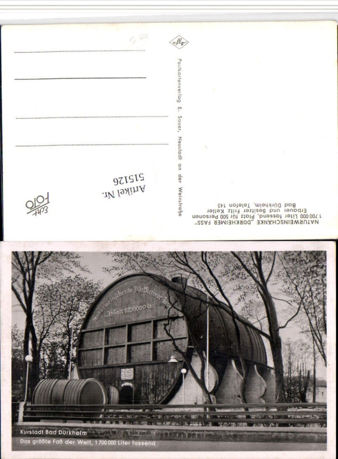 515126,Bad Dürkheim Das große Fass