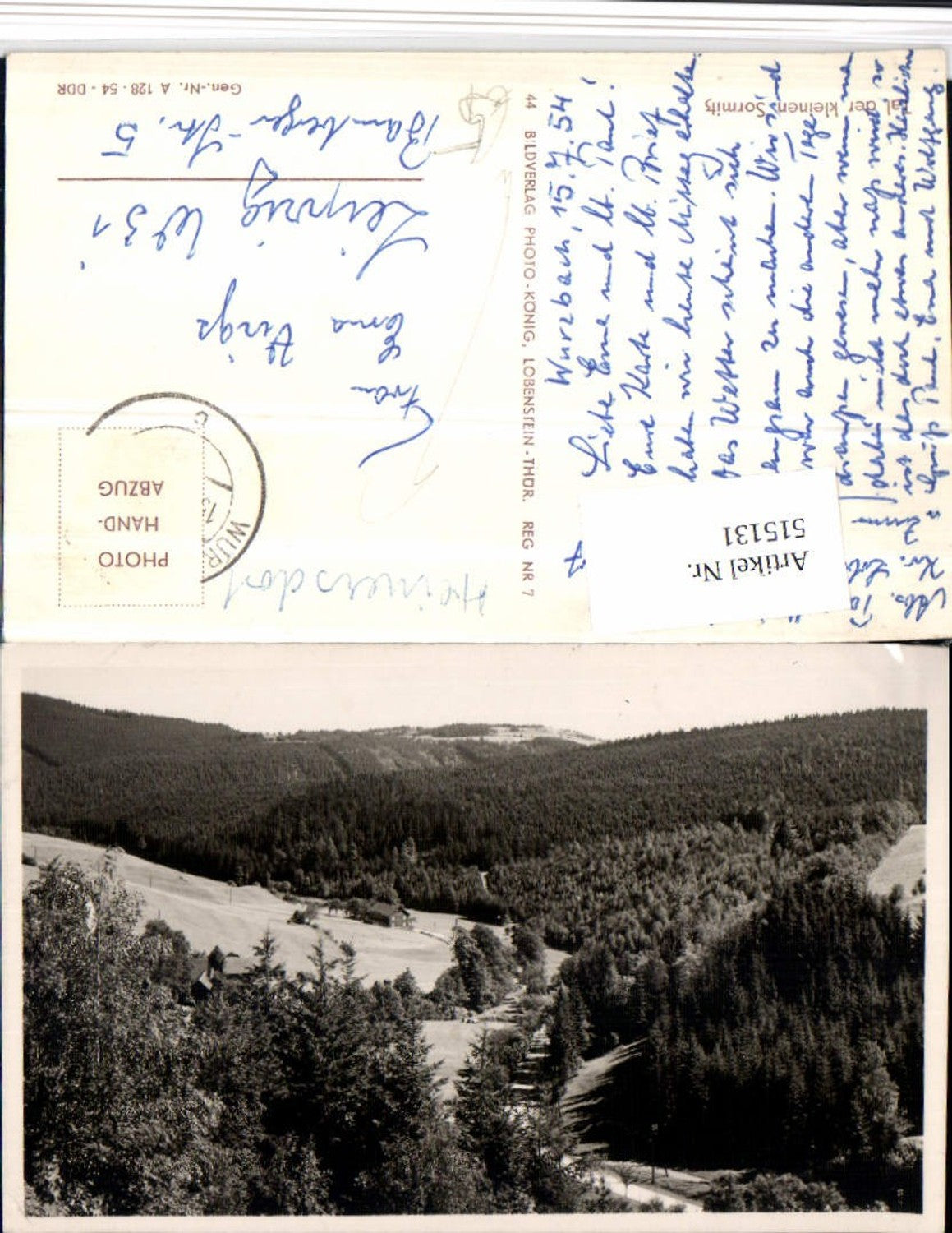 515131,Tal der kleinen Sormitz b. Wurzbach Landschaft Wald