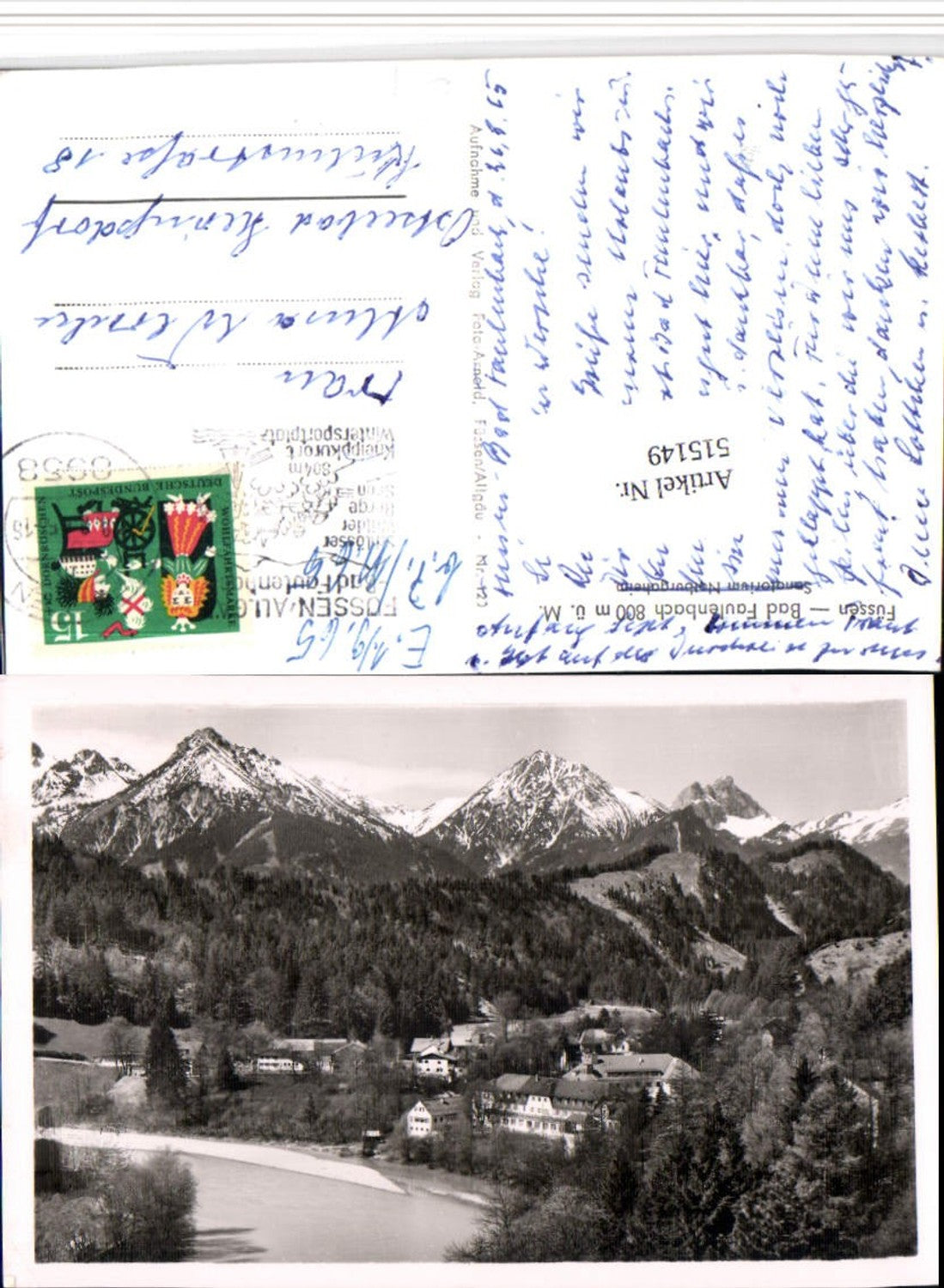 515149,Füssen Bad Faulenbach Sanatorium Notburgaheim Bergkulisse