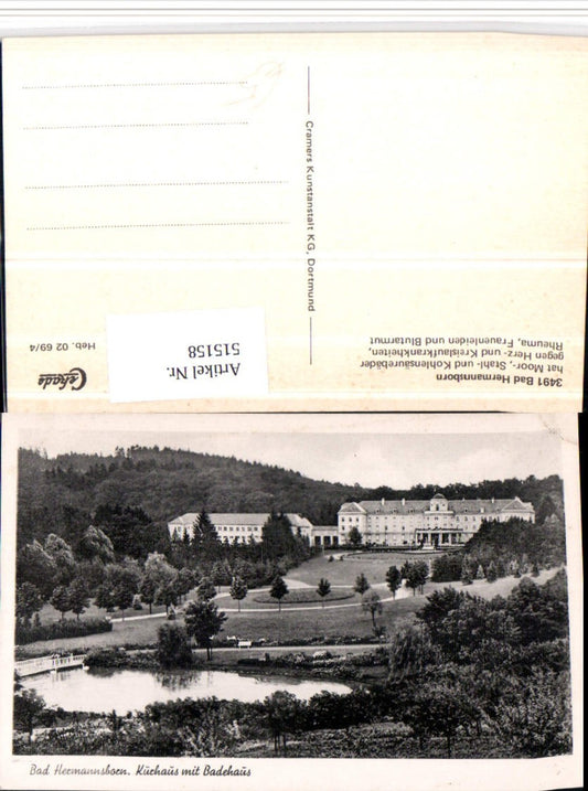 515158,Bad Hermannsborn b. Bad Driburg Kurhaus mit Badehaus