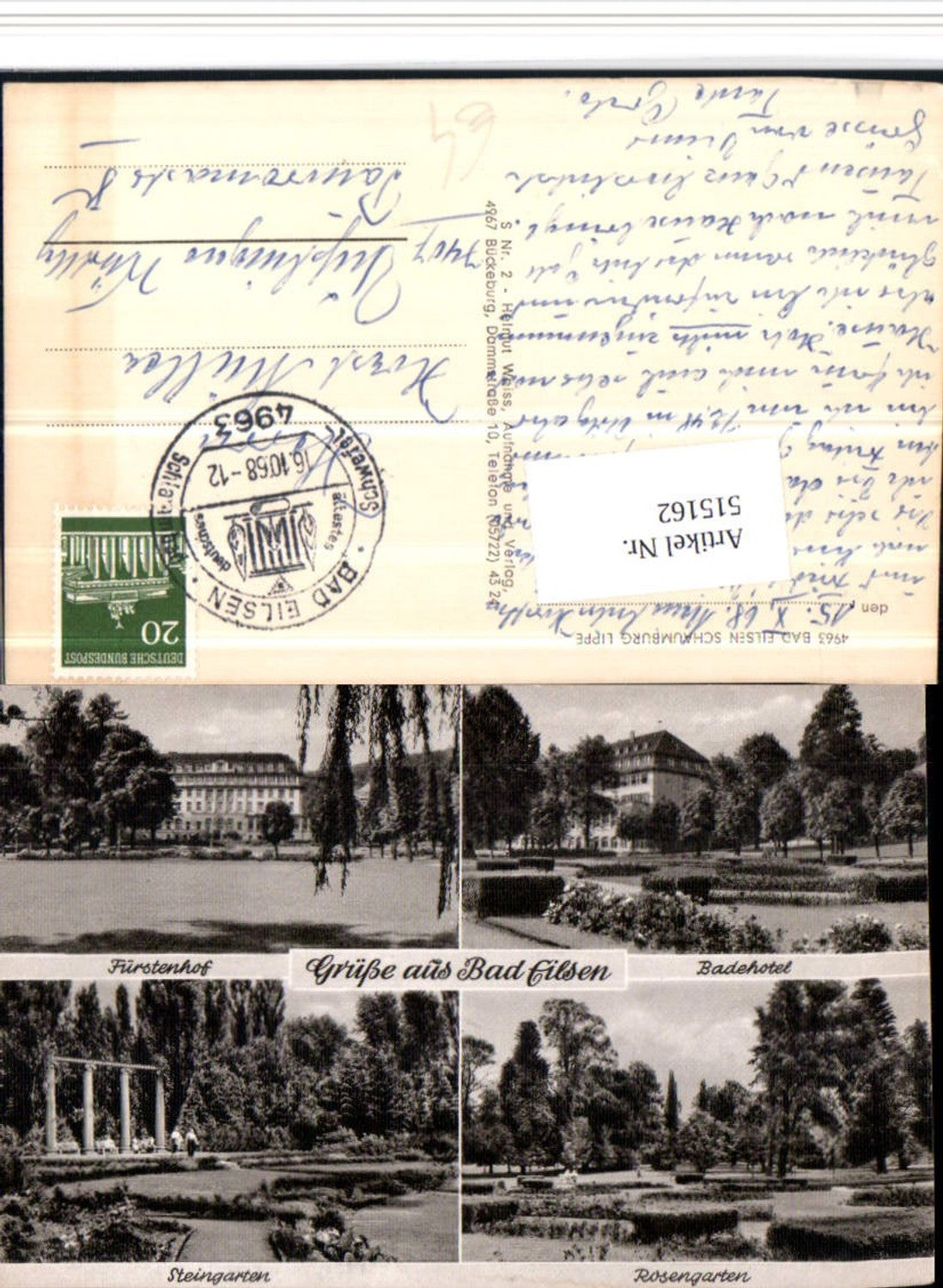 515162,Bad Eilsen Badehotel Rosengarten Fürstenhof Mehrbildkarte