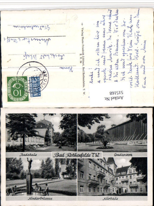 515168,Bad Rothenfelde Badehaus Gradierwerk Kurhaus Mehrbildkarte