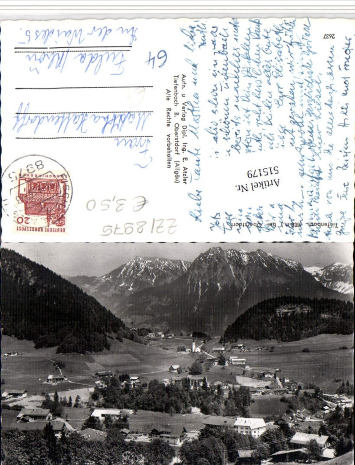515179,Tiefenbach b. Oberstdorf Totale Bergkulisse
