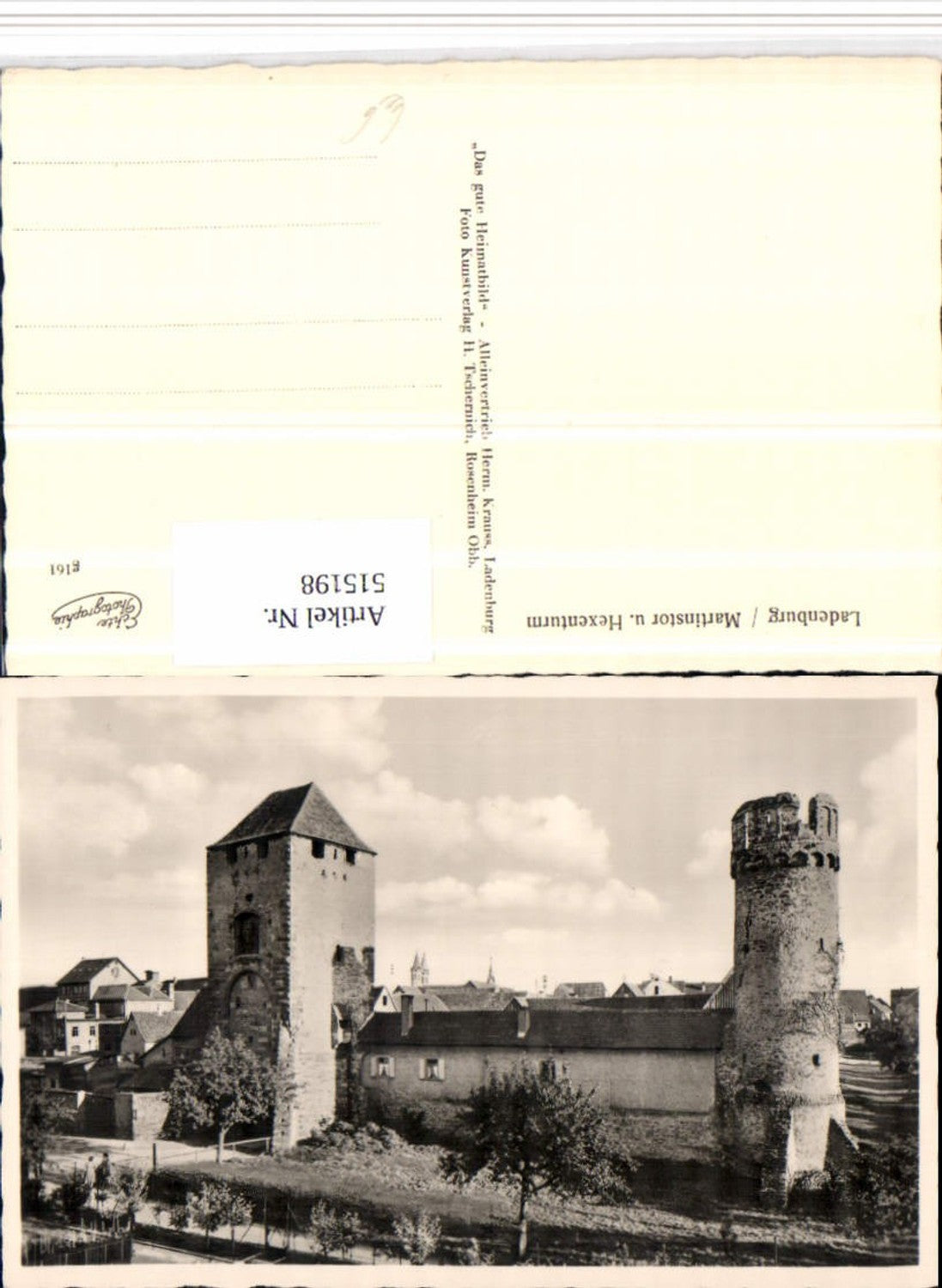 515198,Ladenburg Martinstor Tor u. Hexenturm Turm
