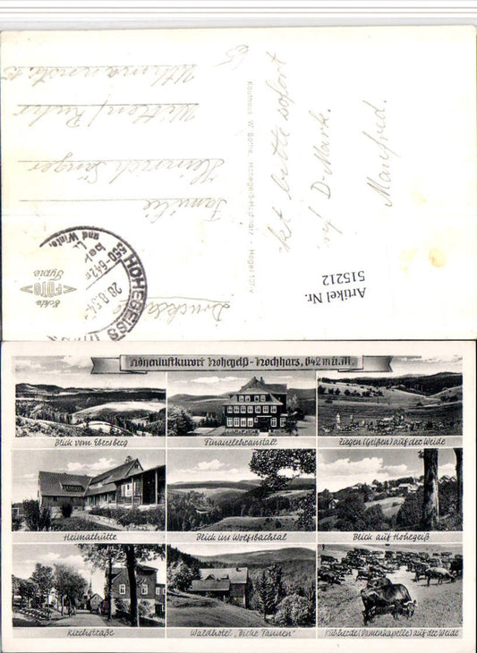 515212,Hohegeiß b. Braunlage im Harz Ziegen Kühe Kirchstraße Mehrbildkarte