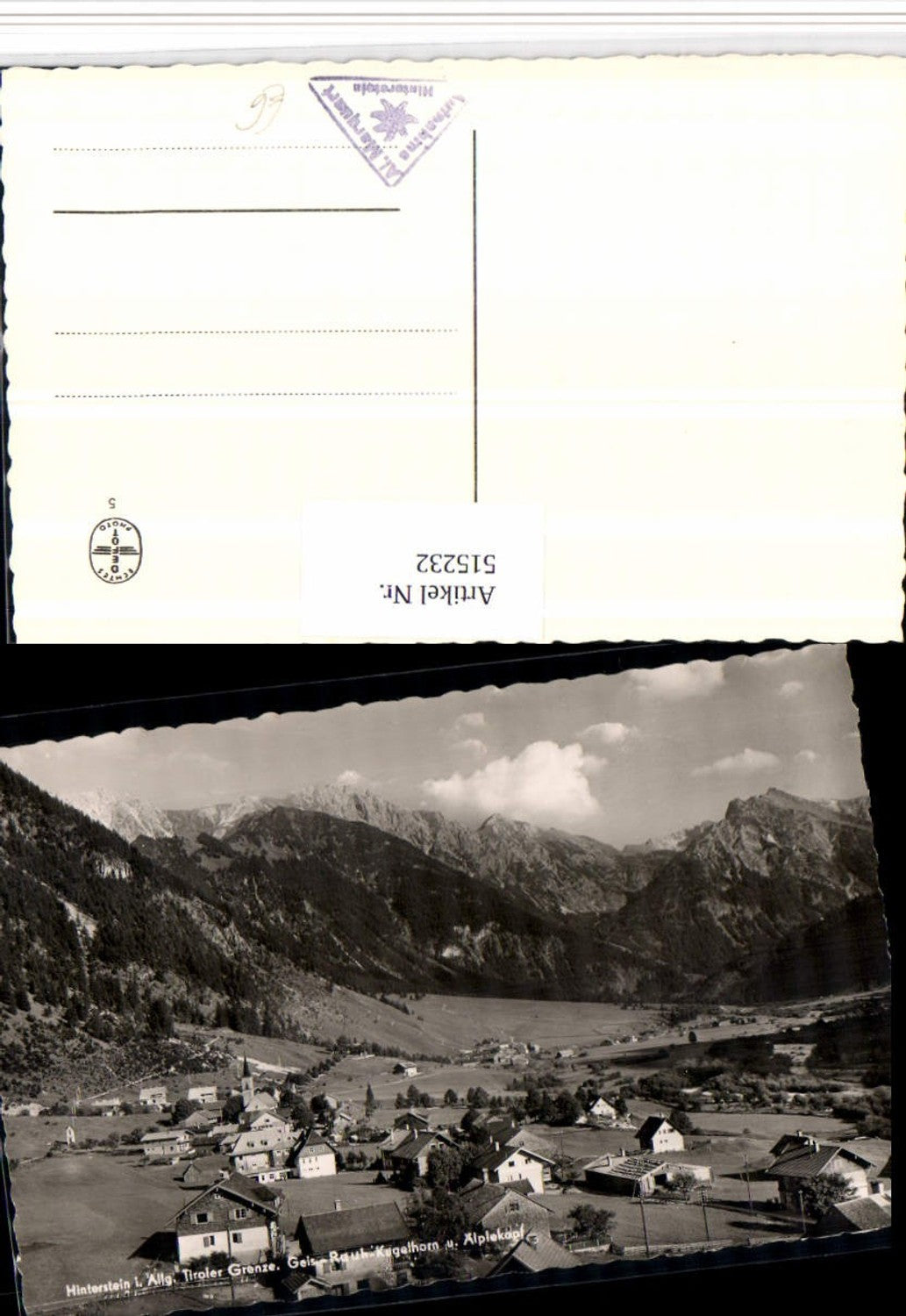 515232,Hinterstein im Allgäu b. Hindelang Totale m. Kugelhorn Bergkulisse