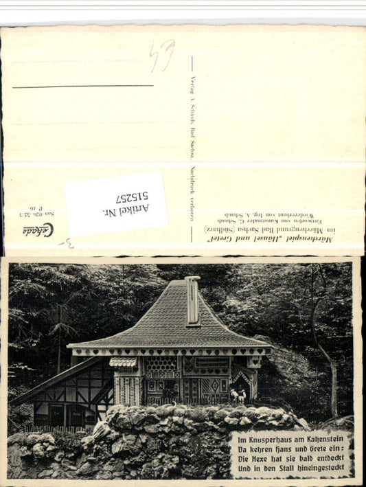 515257,Bad Sachsa Märchengrund Märchenspiel Hänsel und Gretel Knusperhaus