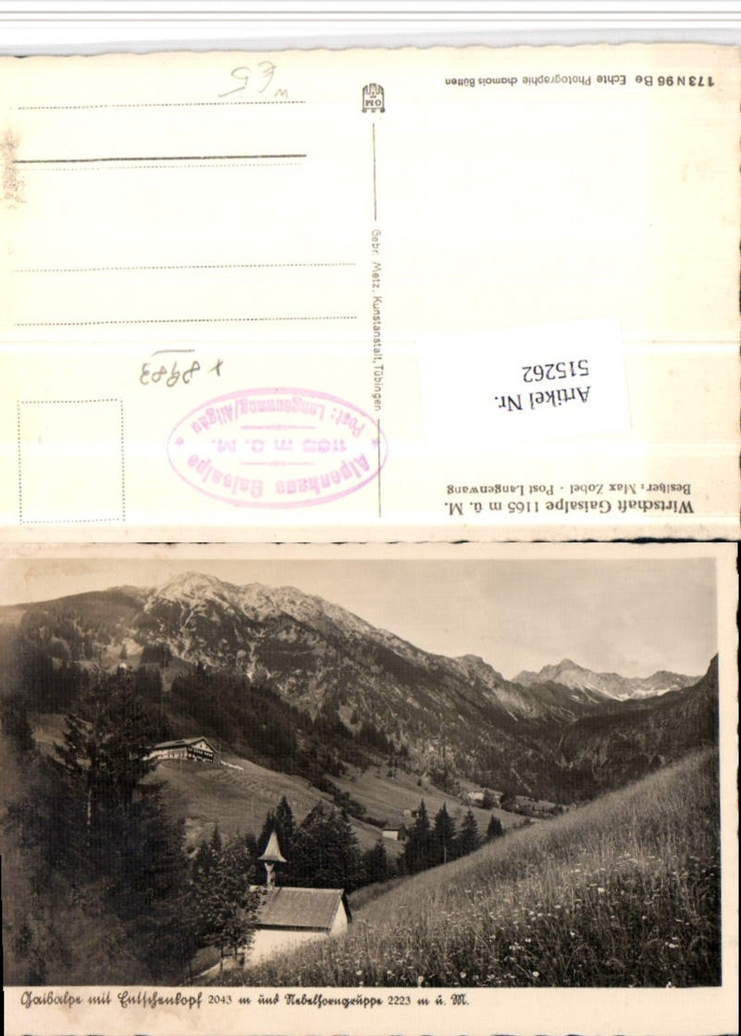 515262,Wirtschaft Gaisalpe b. Langenwang Fischen im Allgäu Bergkulisse