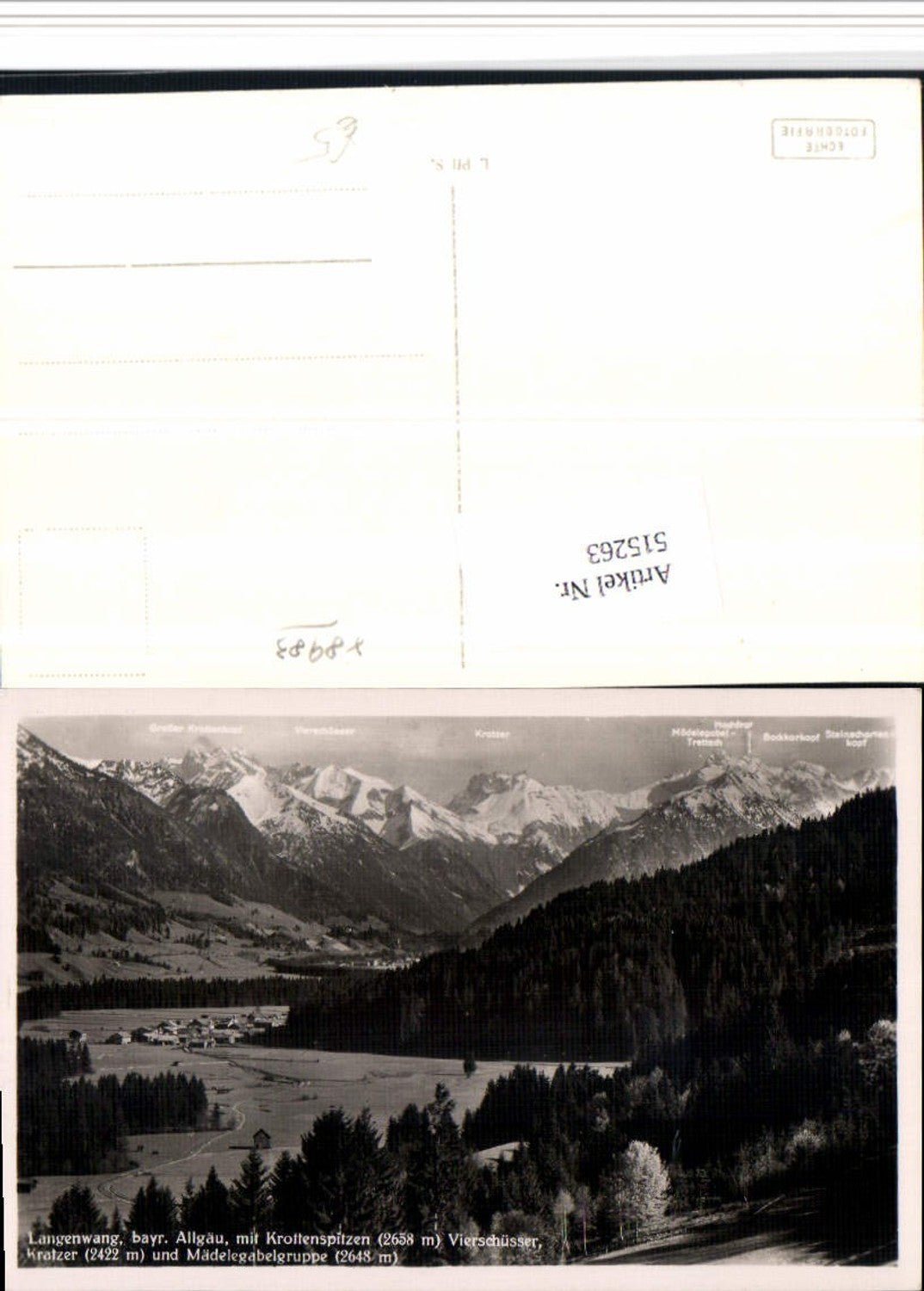 515263,Langenwang im Allgäu m. Krottenspitzen Bergkulisse