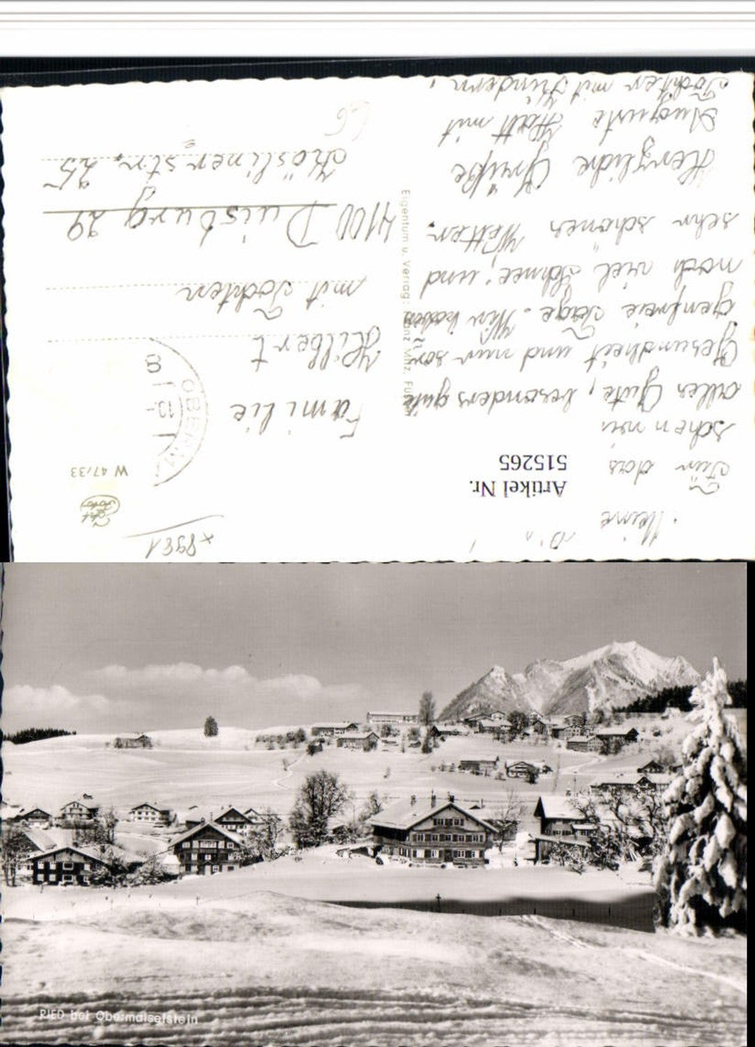 515265,Ried b. Obermaiselstein Teilansicht Winterbild