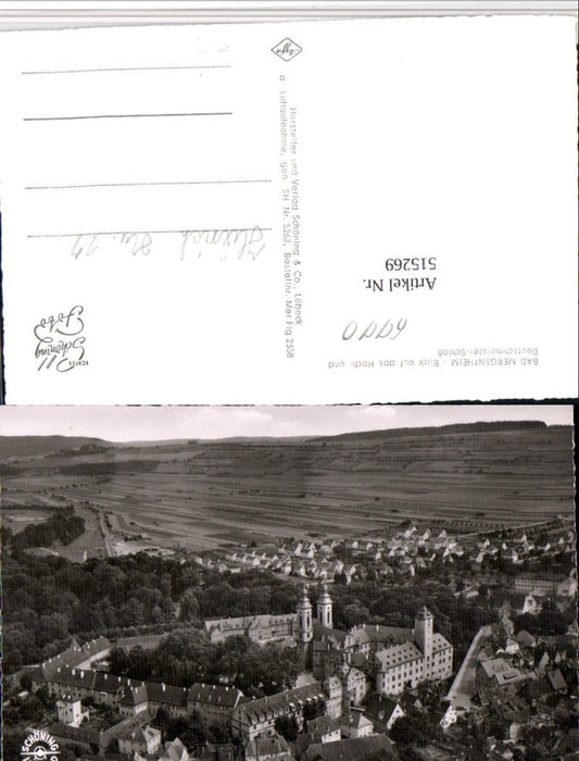 515269, Bad Mergentheim View of Hoch- und Deutschmeister-Schloss Aerial photograph