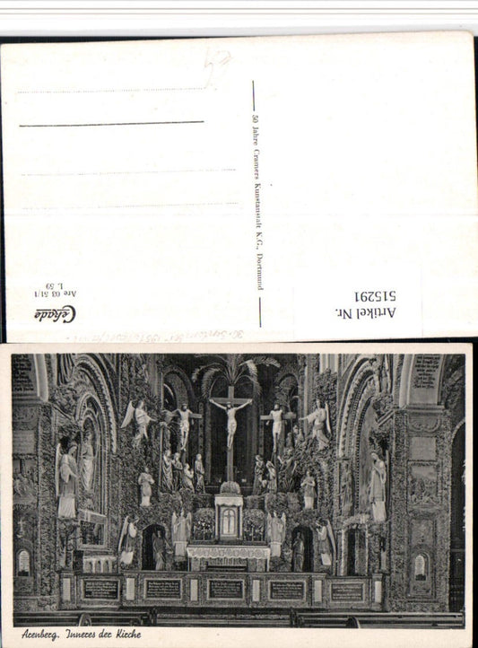 515291,Koblenz Arenberg Kirche Innenansicht Altar Kruzifix