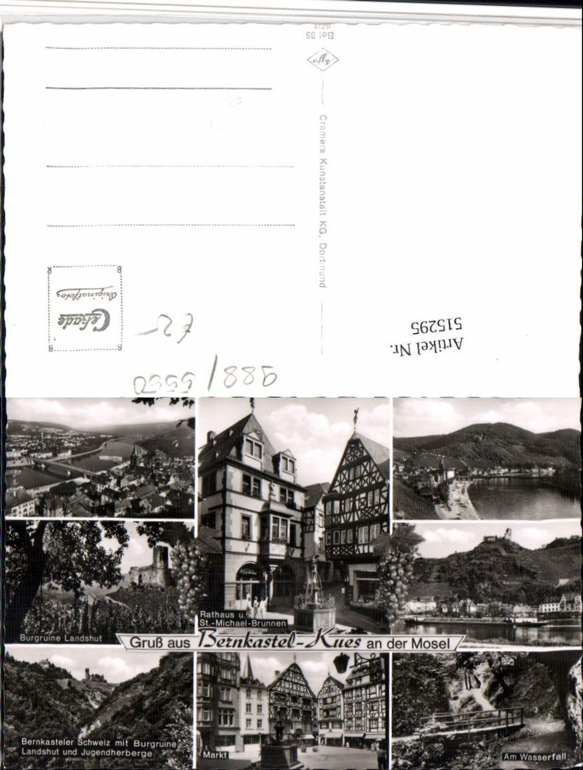 515295,Bernkastel-Kues Totale Rathaus Ruine Markt Mehrbildkarte
