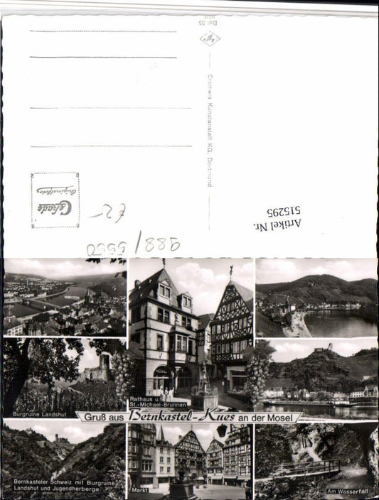 515295,Bernkastel-Kues Totale Rathaus Ruine Markt Mehrbildkarte