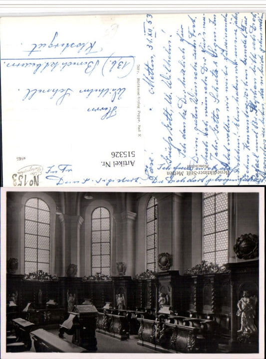 515326,Benediktiner-Stift Metten Innenansicht Mönchchor