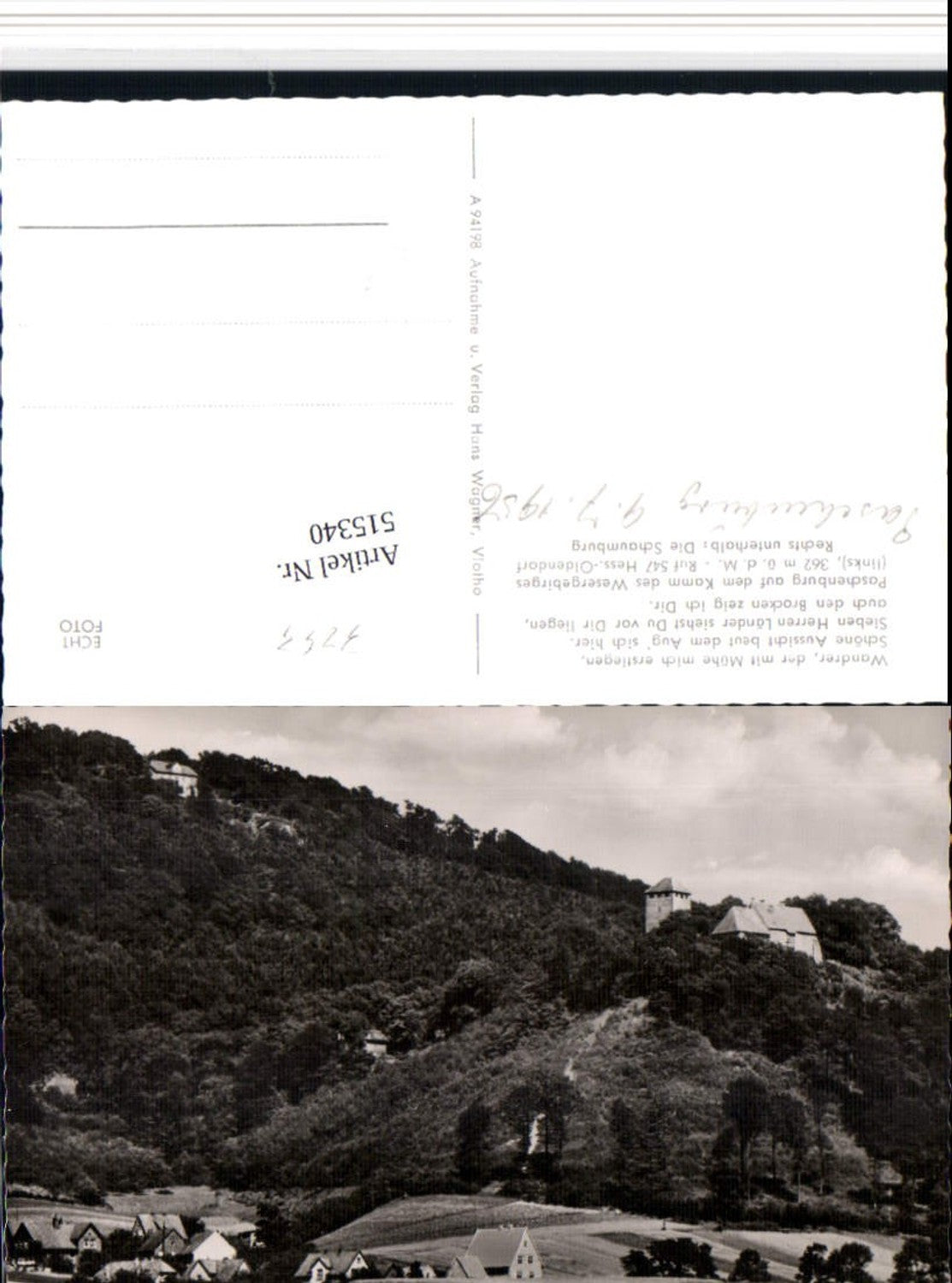 515340,Paschenburg auf dem Kamm des Wesergebirges b. Rinteln